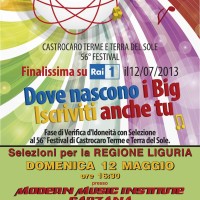 Selezioni Regione Liguria per il Festival di Castrocaro